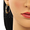 Oro Laminado Medium Hoop, Gold Filled Style Infinite Design, with Multicolor Micro Pave, Polished, Golden Finish, 02.210.0792.1.30