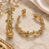 Oro Laminado Medium Hoop, Gold Filled Style Turtle Design, with Multicolor Micro Pave, Polished, Golden Finish, 02.210.0795.1.30