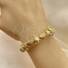 Oro Laminado Fancy Bracelet, Gold Filled Style Turtle and Shell Design, Polished, Golden Finish, 03.63.2260.07 (03 MM Thickness, 7 Inches Length)