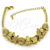 Oro Laminado Fancy Bracelet, Gold Filled Style Turtle and Shell Design, Polished, Golden Finish, 03.63.2260.07 (03 MM Thickness, 7 Inches Length)