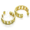 Oro Laminado Medium Hoop, Gold Filled Style Elephant Design, with Multicolor Micro Pave, Polished, Golden Finish, 02.210.0794.1.30