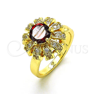 Gold Filled Ring — Multi Stone Ring Flower and Butterfly Design with — main product view — SKU 150034 | Oro Laminado anillo — Multi Stone Ring flor and Butterfly diseño with — SKU 150034