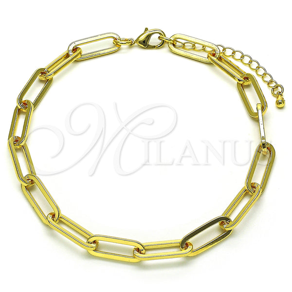Gold Filled Anklet — Basic Anklet Paperclip Design Polished 04. 06 MM — main product view — SKU 150039 | Oro Laminado tobillera — básico Anklet Paperclip diseño pulido 04. 06 MM — SKU 150039