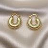 Oro Laminado Small Hoop, Gold Filled Style Hollow Design, Polished, Golden Finish, 02.341.0132.25