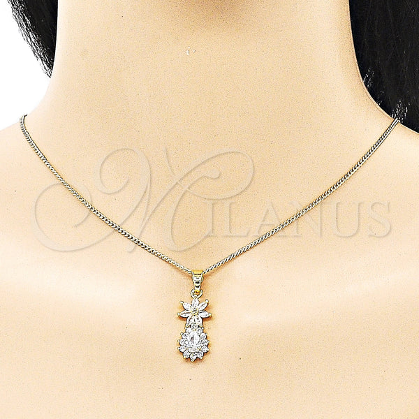 Gold Filled Ring — Earring and Pendant Adult Set Flower and Teardrop — alternate product view — SKU 150152 | Oro Laminado anillo — Earring and Pendant Adult Set flor and Teardrop — SKU 150152