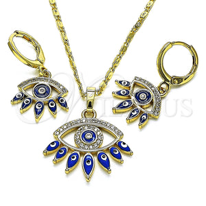 Gold Filled Ring — Earring and Pendant Adult Set Evil Eye Design — main product view — SKU 150183 | Oro Laminado anillo — Earring and Pendant Adult Set Evil Eye diseño — SKU 150183