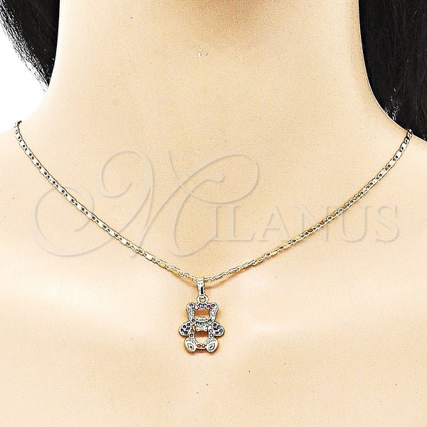 Gold Filled Ring — Earring and Pendant Adult Set Teddy Bear Design — alternate product view — SKU 150213 | Oro Laminado anillo — Earring and Pendant Adult Set Teddy Bear diseño — SKU 150213