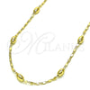 Oro Laminado Basic Necklace, Gold Filled Style Polished, Golden Finish, 04.213.0227.24 (04 MM Thickness, 24 Inches Length)