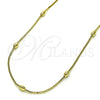 Oro Laminado Basic Necklace, Gold Filled Style Box Design, Polished, Golden Finish, 04.213.0260.24 (01 MM Thickness, 24 Inches Length)