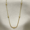 Oro Laminado Basic Necklace, Gold Filled Style Box Design, Polished, Golden Finish, 04.213.0260.24 (01 MM Thickness, 24 Inches Length)