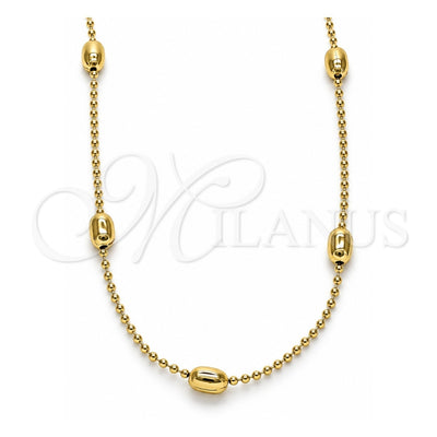 Oro Laminado Basic Necklace, Gold Filled Style Polished, Golden Finish, 04.213.0261.24 (04 MM Thickness, 24 Inches Length)