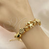 Oro Laminado Fancy Bracelet, Gold Filled Style Little Girl and Crown Design, Polished, Golden Finish, 03.63.2268.07 (03 MM Thickness, 7 Inches Length)