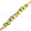 Oro Laminado Fancy Bracelet, Gold Filled Style Butterfly and Tree Design, Polished, Golden Finish, 03.63.2270.07 (03 MM Thickness, 7 Inches Length)