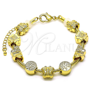 Gold Filled Bracelet — Fancy Bracelet Butterfly and Tree Design Polished 03.63. — main product view — SKU 150277 | Oro Laminado brazalete — elegante Bracelet Butterfly and Tree diseño pulido 03.63. — SKU 150277