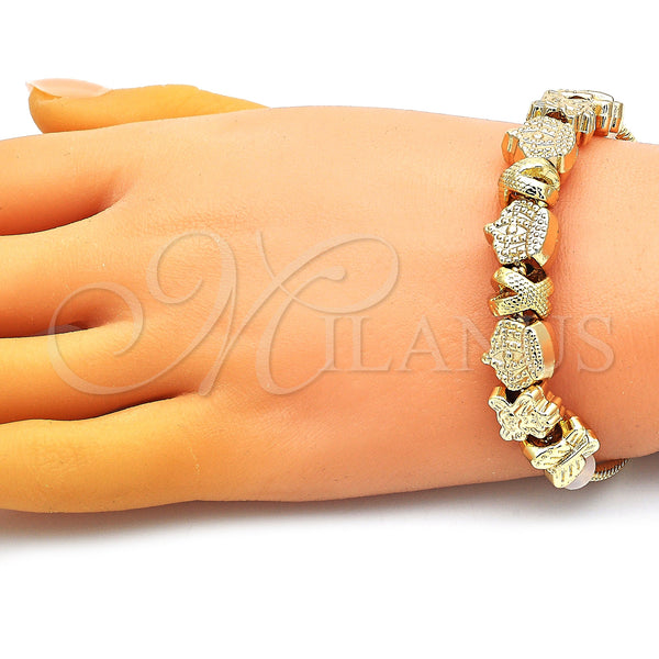 Gold Filled Bracelet — Fancy Bracelet Crown and Little Girl Design Polished — alternate product view — SKU 150279 | Oro Laminado brazalete — elegante Bracelet Crown and Little Girl diseño pulido — SKU 150279