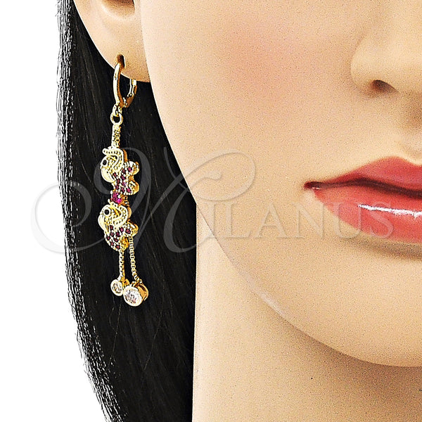 Gold Filled Ring — Long Earring Box and Elephant Design with Ruby — alternate product view — SKU 150311 | Oro Laminado anillo — Long Earring Box and Elephant diseño with Ruby — SKU 150311
