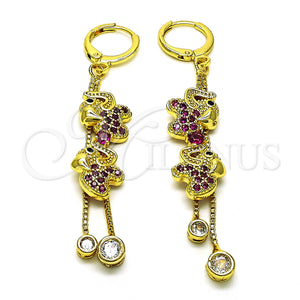 Gold Filled Ring — Long Earring Box and Elephant Design with Ruby — main product view — SKU 150311 | Oro Laminado anillo — Long Earring Box and Elephant diseño with Ruby — SKU 150311