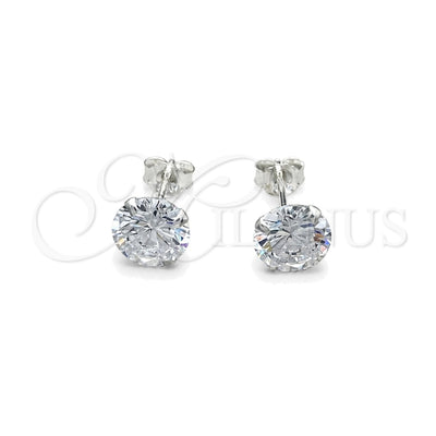 Sterling Silver Stud Earring, with White Cubic Zirconia, Polished, Silver Finish, 02.401.0054.07 for wholesale, main product view