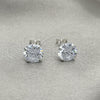 Sterling Silver Stud Earring, with White Cubic Zirconia, Polished, Silver Finish, 02.401.0054.08