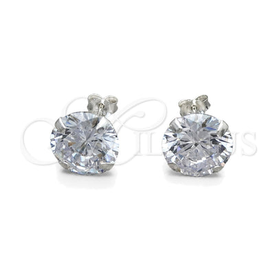 Sterling Silver Stud Earring, with White Cubic Zirconia, Polished, Silver Finish, 02.401.0054.10 for wholesale, main product view