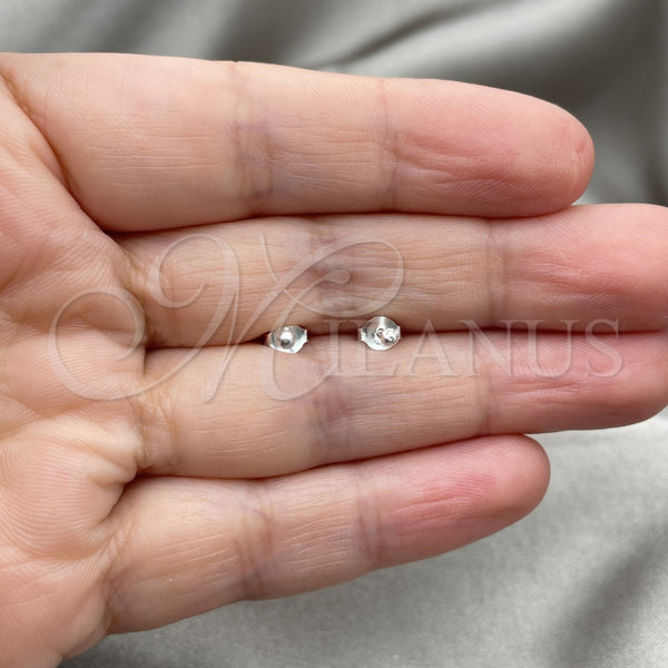 Sterling Silver Ring — Stud Earring Ball Design with White Cubic Zirconia — alternate product view — SKU 150338 | Plata 925 anillo — Stud Earring Ball diseño with blanco Cubic Zirconia — SKU 150338