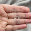 Sterling Silver Stud Earring, Ball Design, Polished, Silver Finish, 02.401.0055.03
