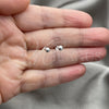 Sterling Silver Stud Earring, Ball Design, Polished, Silver Finish, 02.401.0055.04