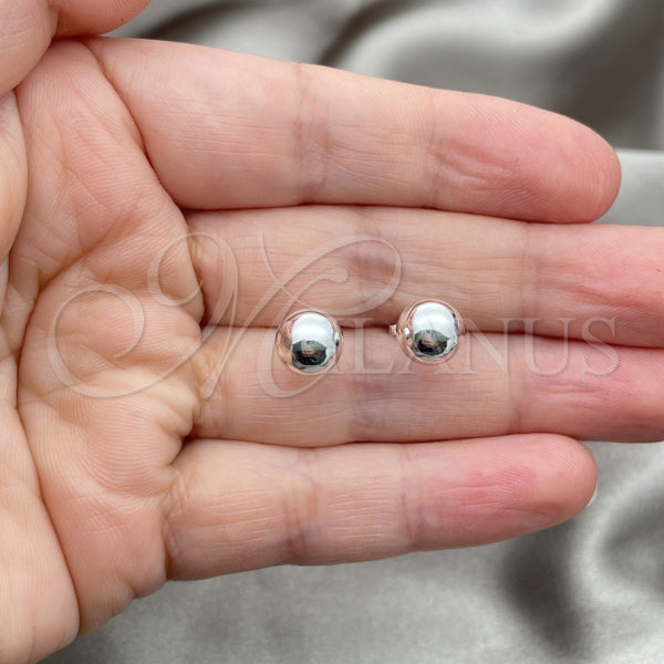 Sterling Silver Ring — Stud Earring Ball Design Polished 02. — alternate product view — SKU 150344 | Plata 925 anillo — Stud Earring Ball diseño pulido 02. — SKU 150344