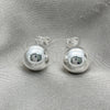 Sterling Silver Stud Earring, Ball Design, Polished, Silver Finish, 02.401.0055.10