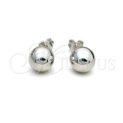 Sterling Silver Stud Earring, Ball Design, Polished, Silver Finish, 02.401.0055.10 for wholesale, main product view