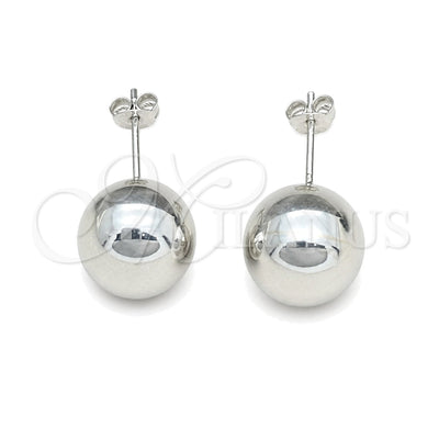 Sterling Silver Stud Earring, Ball Design, Polished, Silver Finish, 02.401.0055.12 for wholesale, main product view