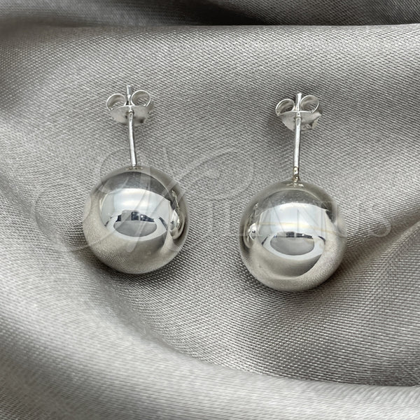Sterling Silver Ring — Stud Earring Ball Design Polished 02. — main product view — SKU 150346 | Plata 925 anillo — Stud Earring Ball diseño pulido 02. — SKU 150346