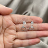 Sterling Silver Long Earring, Star Design, with White Cubic Zirconia, Polished, Silver Finish, 02.401.0059