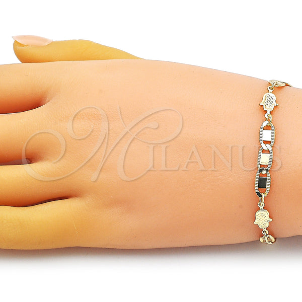 Gold Filled Bracelet — Fancy Bracelet Judaica and Mariner Design Polished 03.63. — alternate product view — SKU 150390 | Oro Laminado brazalete — elegante Bracelet Judaica and Mariner diseño pulido 03.63. — SKU 150390