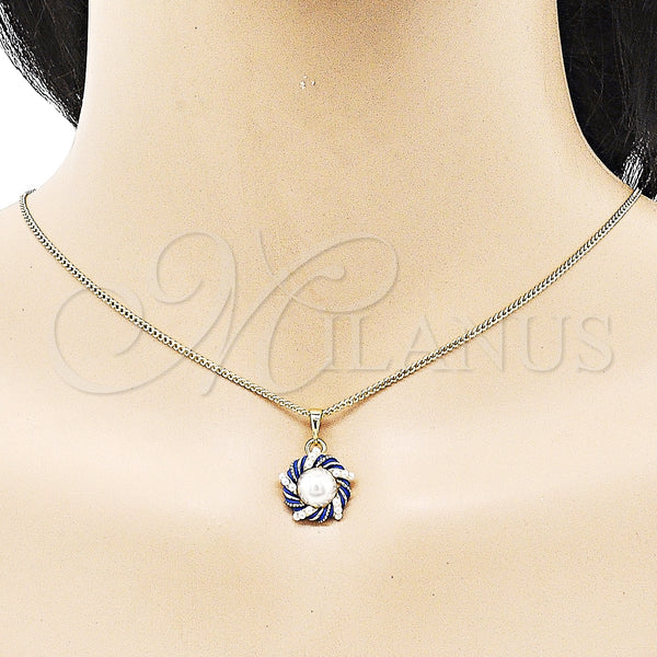 Gold Filled Ring — Earring and Pendant Adult Set with Ivory Pearl — alternate product view — SKU 150414 | Oro Laminado anillo — Earring and Pendant Adult Set with Ivory Pearl — SKU 150414