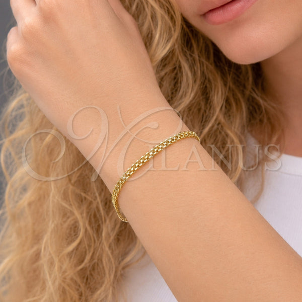 Gold Filled Bracelet — Basic Bracelet Bismark Design Polished 04. 03 MM — alternate product view — SKU 150508 | Oro Laminado brazalete — básico Bracelet Bismark diseño pulido 04. 03 MM — SKU 150508