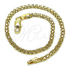 Oro Laminado Basic Bracelet, Gold Filled Style Bismark Design, Polished, Golden Finish, 04.213.0262.08 (03 MM Thickness, 8 Inches Length)