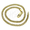 Oro Laminado Basic Anklet, Gold Filled Style Bismark Design, Polished, Golden Finish, 04.213.0262.10 (Thickness, 10 Inches Length)