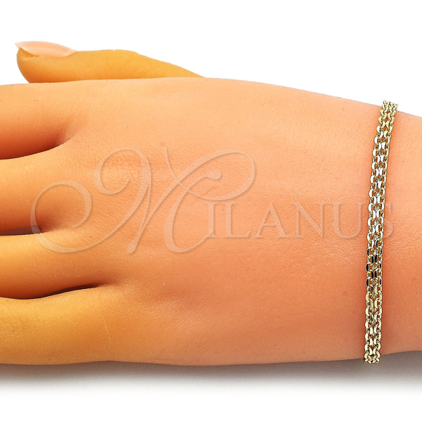Gold Filled Bracelet — Basic Bracelet Bismark Design Polished 04. 04 MM — alternate product view — SKU 150511 | Oro Laminado brazalete — básico Bracelet Bismark diseño pulido 04. 04 MM — SKU 150511