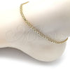 Oro Laminado Basic Anklet, Gold Filled Style Bismark Design, Polished, Golden Finish, 04.213.0263.10 (Thickness, 10 Inches Length)