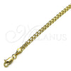 Oro Laminado Basic Anklet, Gold Filled Style Bismark Design, Polished, Golden Finish, 04.213.0263.10 (Thickness, 10 Inches Length)