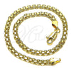 Oro Laminado Basic Anklet, Gold Filled Style Bismark Design, Polished, Golden Finish, 04.213.0263.10 (Thickness, 10 Inches Length)