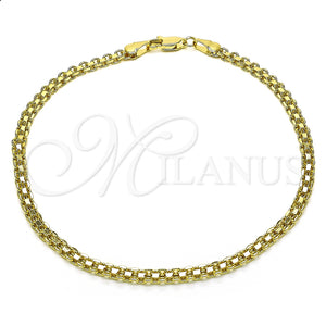 Gold Filled Anklet — Basic Anklet Bismark Design Polished 04. Thickness 10 — main product view — SKU 150512 | Oro Laminado tobillera — básico Anklet Bismark diseño pulido 04. Thickness 10 — SKU 150512