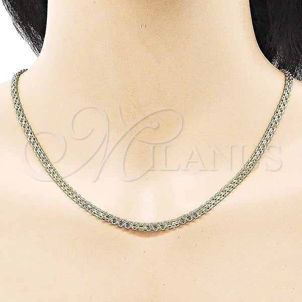 Gold Filled Necklace — Basic Necklace Bismark Design Polished 04. Thickness 18 — alternate product view — SKU 150513 | Oro Laminado collar — básico Necklace Bismark diseño pulido 04. Thickness 18 — SKU 150513