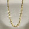 Oro Laminado Basic Necklace, Gold Filled Style Bismark Design, Polished, Golden Finish, 04.213.0263.18 (Thickness, 18 Inches Length)