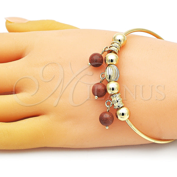 Gold Filled Jewelry — Individual Bangle with Brown Goldstone Venturina Polished 07.93. — alternate product view — SKU 150575 | Oro Laminado joyería — Individual Bangle with Brown Goldstone Venturina pulido 07.93. — SKU 150575