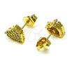 Gold Filled Ring — Stud Earring Heart Design with White Micro Pave — alternate product view — SKU 150594 | Oro Laminado anillo — Stud Earring corazón diseño with blanco Micro Pave — SKU 150594