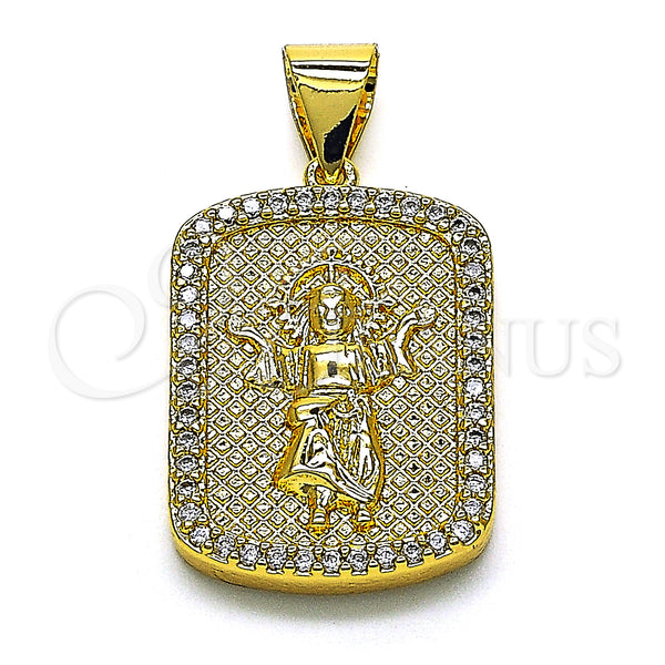 Gold Filled Pendant — Religious Pendant Divino NiÃ±o Design with White Micro — main product view — SKU 150642 | Oro Laminado dije — Religious Pendant Divino NiÃ±o diseño with blanco Micro — SKU 150642