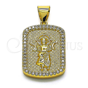Gold Filled Pendant — Religious Pendant Divino NiÃ±o Design with White Micro — main product view — SKU 150642 | Oro Laminado dije — Religious Pendant Divino NiÃ±o diseño with blanco Micro — SKU 150642