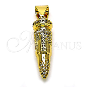 Gold Filled Pendant — Fancy Pendant with White Micro Pave Polished 05. — main product view — SKU 150646 | Oro Laminado dije — elegante Pendant with blanco Micro Pave pulido 05. — SKU 150646
